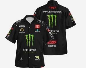 Tyler Reddick Nascar 2023 Racing Monster Energy Uniform Hawaiihemd - Bild 1 von 2