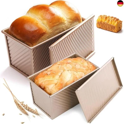 DUBUOZA Antihaft Brot Toastform mit Deckel 2 Stücke Toast Backform mit Deckel  - Bild 1 von 4