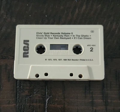 ELVIS PRESLEY - ELVIS' GOLD RECORDS VOLUME 5 CASSETTE ONLY**Tested - Image 1 of 3