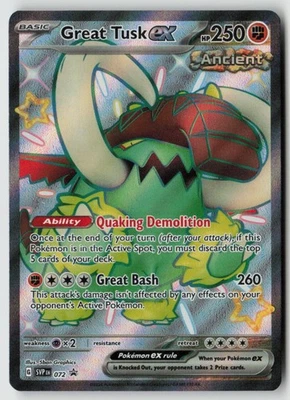 Great Tusk ex - 072 - SV: Scarlet & Violet Promo Cards Holo - PTCG - Image 1 of 2
