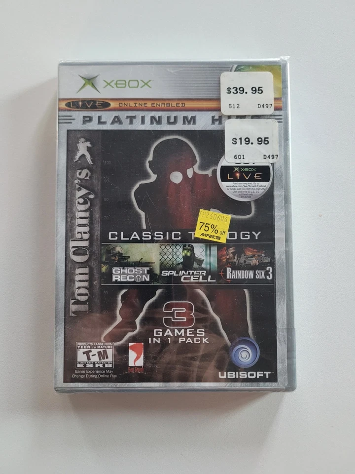 Tom Clancy's Classic Trilogy Xbox Ghost Recon Splinter Cell Rainbox Six 3 NEW - Image 1 of 1
