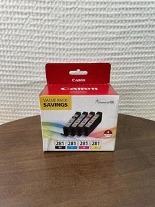 Canon 281 Vorteilspack 4er Set Schwarz, Cyan, Magenta & Gelb Tinte Versiegelt Original - Bild 1 von 6