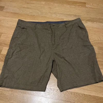 Pantalones Cortos Elastizados Prana Para Hombres Mezcla de Cáñamo - Respira - 40 X 8” Senderismo Golf Marrón Foto 1 de 4