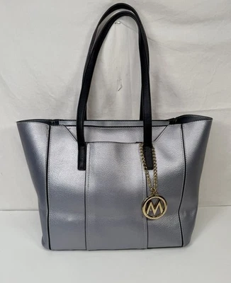 Сумка наплечная MFK Collection от Mia K веганская кожа оловянная серебристого цвета - Изображение 1 из 4