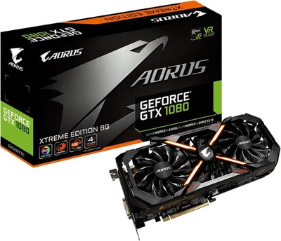 (Factory Refurbished) GIGABYTE GTX 1080 8GB GV-N1080AORUS X-8GD Video Card - Image 1 of 4