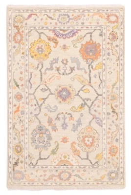 3'8" x 5'6" Hand Knotted Area Rug Traditional Oriental Wool Carpet - Image 1 of 4