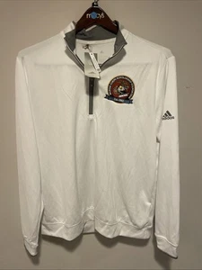 New Adidas Climalite Windbreaker Aerorea 1/4 Zip Mens L Marine Corps Scholarship - Bild 1 von 8