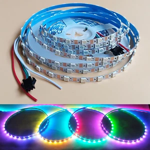 5V 12V WS2812 5050 RGBIC LED Pixel Strip Light individually Addressable 5mm Wide - Picture 1 of 15