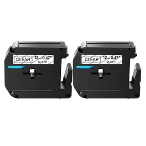 2 Pack MK131 Compatible for Brother P-touch Label Tape PT-45M 55BM 12mm 0.47'' - Picture 1 of 12