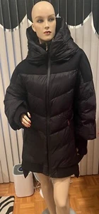 Stunning Women Down Puffer Coat 3 Quarter “OBLIQUE CREATION” L-XL Made In Italy - Picture 1 of 15