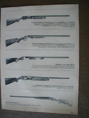 1969 escopetas extranjeras rifles Franchi, BSA, Carl Gustav vintage anuncio impreso 64345 Foto 1 de 2