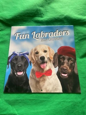PETSPUREST Fun Labrador Retrievers Calendar 2024 | Square 30cm x 30cm