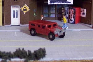 N scale Hummer finished ready 2 install N gauge model train detail "NEAT" red - Picture 1 of 1