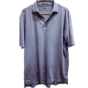 Peter Millar Poloshirt Herren Medium Sommer Komfort Golf Lila Kurzarm - Bild 1 von 9