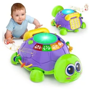 Baby Toys 6-12 Months, Musical Turtle Crawling Tummy Time Development Light up - Picture 1 of 7