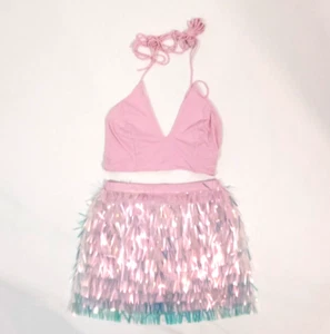 Lucy In The Sky 2 Piece Set Women's Sequin Size L - Picture 1 of 13