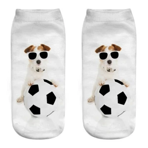 Girl Teen Socks Dog Sunglasses Soccer Ball Whimsical Read Size New Free Shipping - Picture 1 of 4