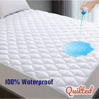 Double Quilted Mattress Cover  Waterproof Protector Soft Breathable Deep Fitted