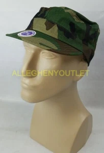 Gorra de patrulla Ripstop BDU militar de EE. UU. sombrero bosque camuflaje talla mediana o grande nueva con etiquetas - Imagen 1 de 4