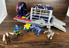 Playmobil Enemy Caged Capture Airboat With Raptors Dinosaur And Figures