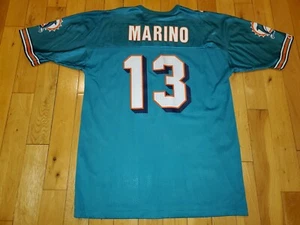 Réplica de Camiseta Vintage Años 90 Campeón Dan Marino MIAMI DOLPHINS Hombre Equipo NFL 48 - Imagen 1 de 16