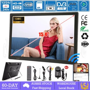 15.4"inch Digital Television Car Portable HD TV 1080P Digital TFT LED 12V Player - Picture 1 of 12