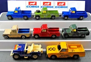 Various Corgi LAND ROVER 109" JEEP CJ-5 MAZDA B1600 Mix Lot PICK-UP Trucks - Picture 1 of 103