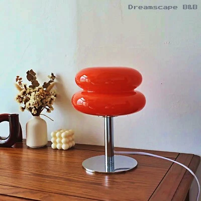 Lámpara de mesa tricromática de cristal para cabecera de macaron Foto 1 de 4