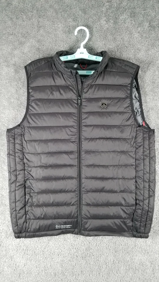 Point Zero Hombres Talla XL Chaqueta Ultraligera Chaleco Negro Nuevo con Etiquetas Acolchado Aislado Activo Foto 1 de 4