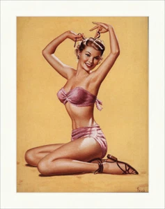 New Bikini Model Pearl Frush Sommer Frottee Frisur Kunstdruck Pin Up 076 - Bild 1 von 1