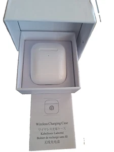 White Wireless Charging Case for Apple Airpods - Picture 1 of 2