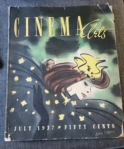 HOLLYWOOD SAMMLERSTÜCK/ CINEMA ARTS MAGAZIN/ 1937/ JOAN CRAWFORD COVER VON JARO F - Bild 1 von 3