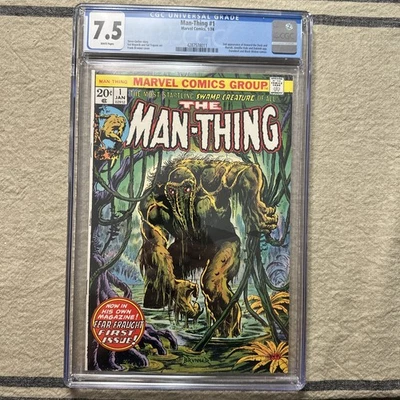 MAN-THING #1 - (1974) 1er Hombre-Cosa y 2ª Aparición de Howard el Pato CGC 7.5 Foto 1 de 4