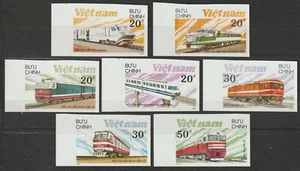 1988 Vietnam Stamps Locomotives Collection Sc #1893-1899 Imperf MNH              - Picture 1 of 1