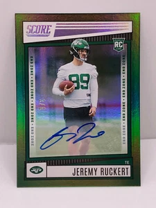 Jeremy Ruckert 2022 Panini Score Rookie RC Auto End Zone Green #3/6 COLOR MATCH - Picture 1 of 2