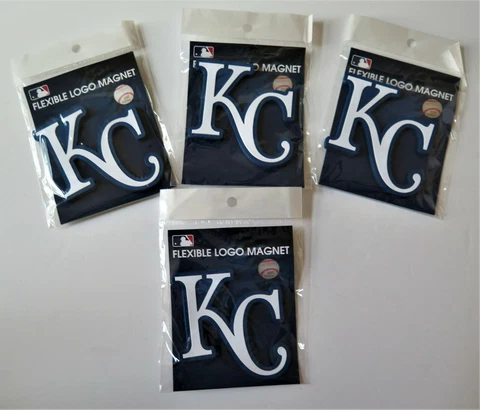 LOT OF FOUR (4) KANSAS CITY ROYALS, FLEXIBLE MAGNETS FROM WINCRAFT Cover