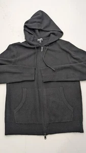 Todd Snyder Cashmere Full Zip Cropped Slim Hoodie in Black Size Small - Picture 1 of 8