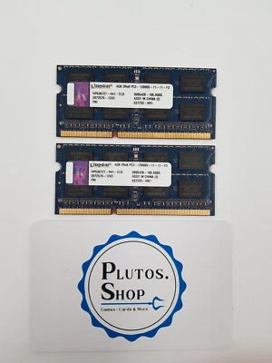 Kingston DDR3 4GB 8GB (2x4GB) Kit Laptop Notebook RAM - 1600MHz HP536727-H41-ELD - Bild 1 von 2