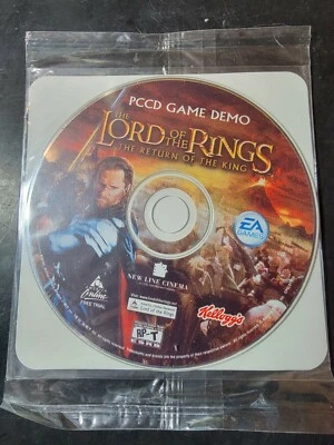 Lord of the Rings PCCD Game Demo Kellogg's 2003 The Return of the King EA PC NEW - Image 1 of 2