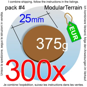 300x MDF 25mm ROUND BASE CIRCULAR DM BOIS SOCLE ROND CIRCLE WAR HAMMER INFINITY - Imagen 1 de 8