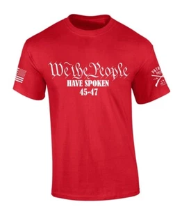 Trenz Shirt Company Mens Trump Tshirt We The People Have Spoken 45-47 Short - Picture 1 of 4