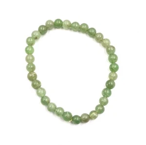 Natural Green Aventurine Bracelet Round Smooth Beads 6 MM 55 CT 7 Inch 19 CM - Picture 1 of 4