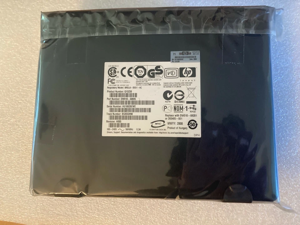 HP DAT72 SCSI EXTERNAL 36/72GB DDS5 Drive DW010-60005 Q1523B DW010-69201 - Image 1 of 2