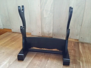 Black lacquered Japanese Sword Hanger for Two Swords small size KATANAKAKE Japan - Picture 1 of 5