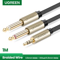Ugreen 3.5mm Jack to 1/4" 6.35mm Male Stereo Splitter Cable Lead Audio Aux Cord