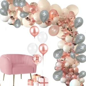 Rose Gold Balloon Garland Arch Kit-123 Pcs DIY Balloon Garland Kit - Picture 1 of 6