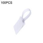 100x Jewelry Price Tags Adhesive White Blank For Necklace Earring Price Labels