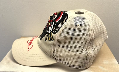 Auténtico sombrero geisha Ed Hardy de Christian Audigier - blanco, unisex Foto 1 de 4