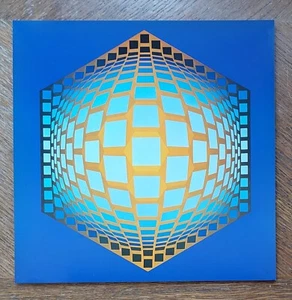 Victor VASARELY Original heliogravure "TEGLA-HAT", 1975 - Picture 1 of 5