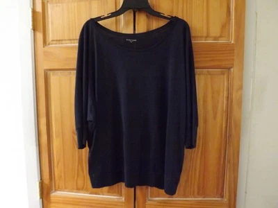 Eileen Fisher Silk/Cotton Jersey Knit Top in Black---size XL - Image 1 of 4